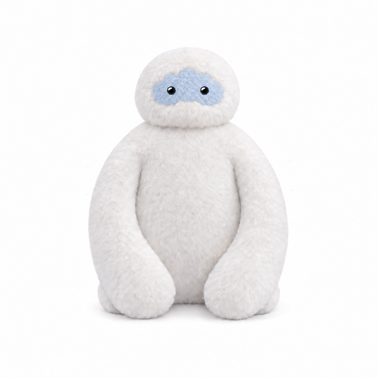 MoYa, a soft white companion with a pale blue face