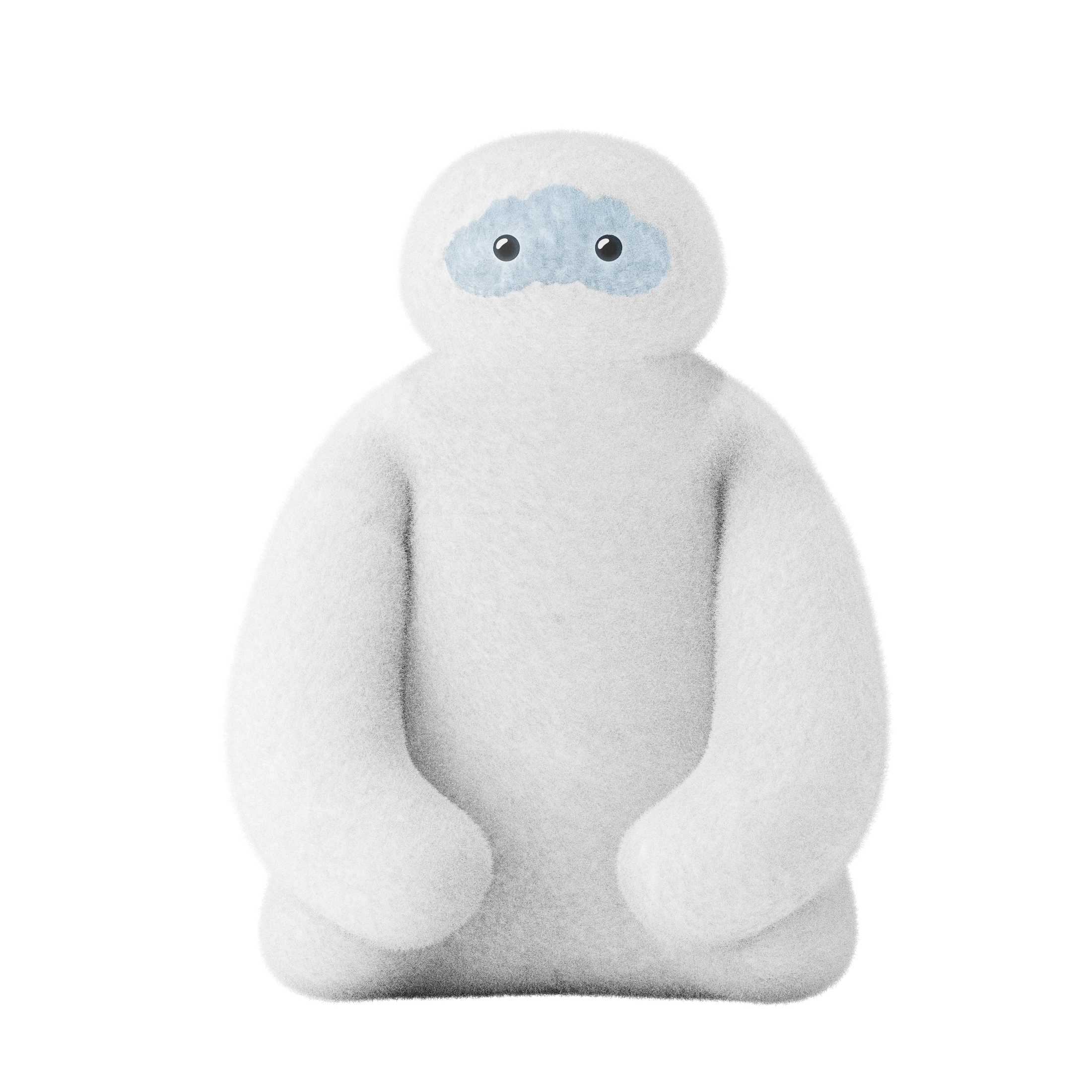 MoYa, a soft white companion with a pale blue face